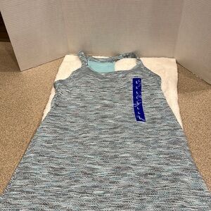 NWOT , MPG, athletic dress, golf tennis size large, teal, and white patterns